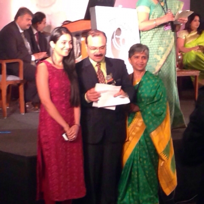 Receiving the prestigious Dr Shantabai Gulabchand traveling fellowship award  2014 - 2015 